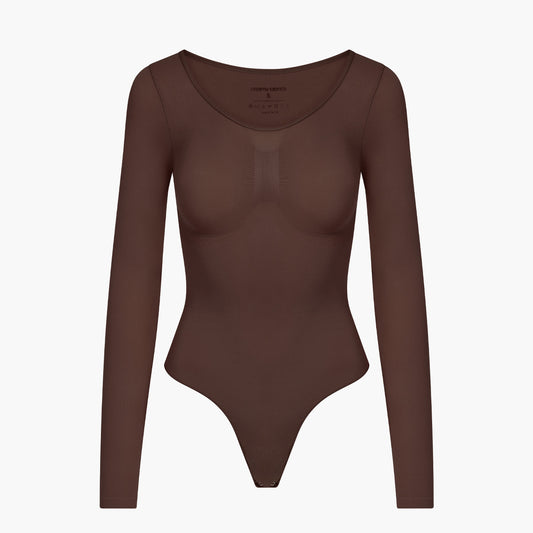 Bodysuit Sculpting Shapewear Longsleeve mit String