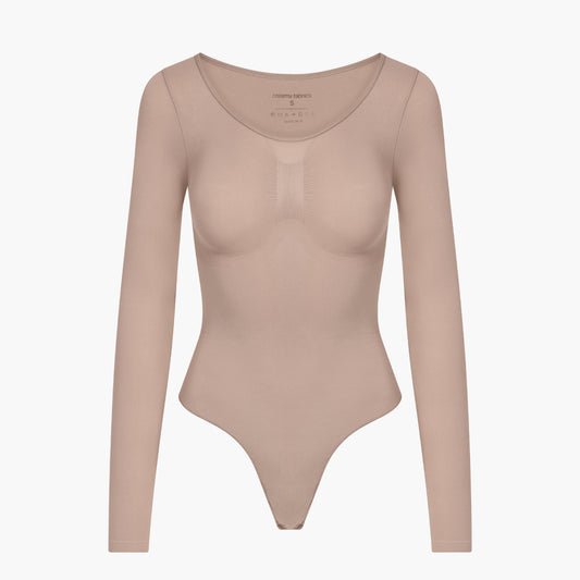 Bodysuit Sculpting Shapewear Longsleeve mit String