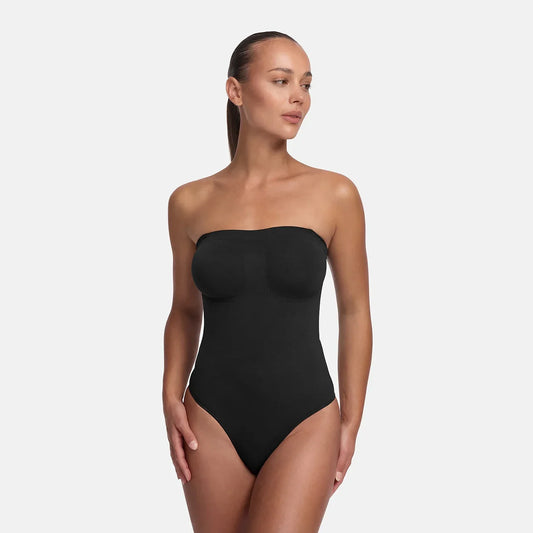 Trägerloser Bodysuit Sculpting Shapewear mit Slip
