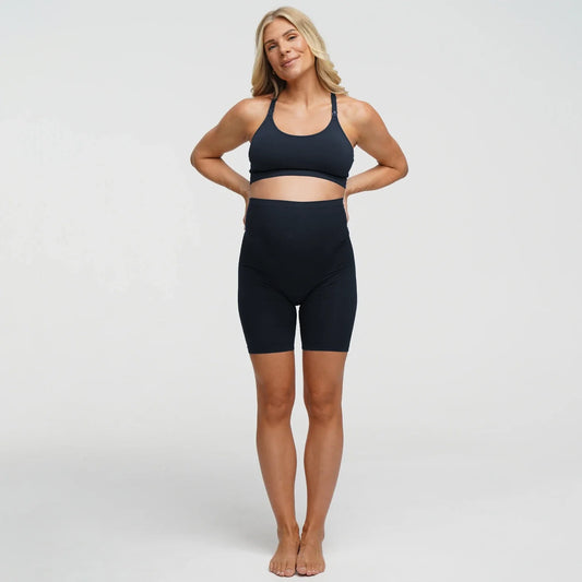Seamless Umstandsshorts mit hohem Bund