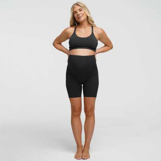 Seamless Umstandsshorts mit hohem Bund