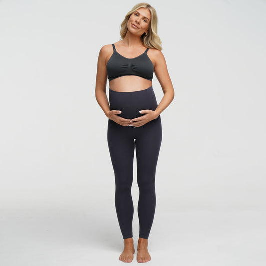 Seamless Umstandsleggings mit hohem Bund