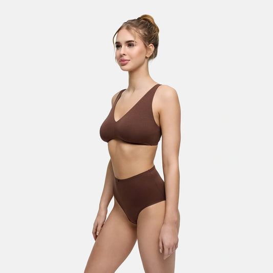 High-Waist Cotton Slip