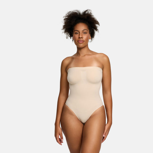 Trägerloser Bodysuit Sculpting Shapewear mit String
